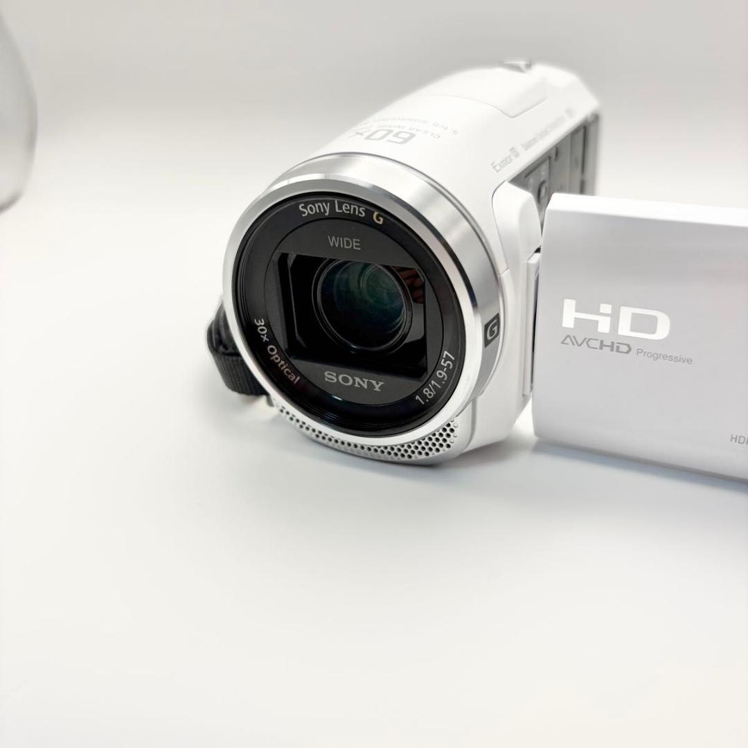 美品　SONY ソニー HDR-CX680 ホワイト ビデオカメラ ハンディカム