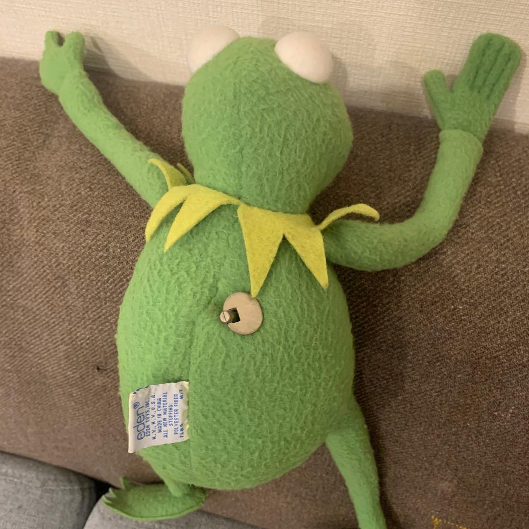 ヴィンテージ カーミット オルゴール ぬいぐるみ EDEN社 セサミストリート