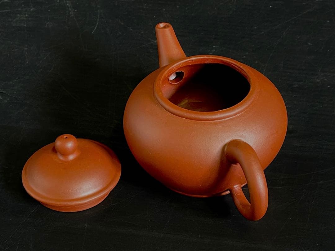 「母」 朱泥 孟臣 急須 中国古玩 煎茶 煎茶道具 (108A)