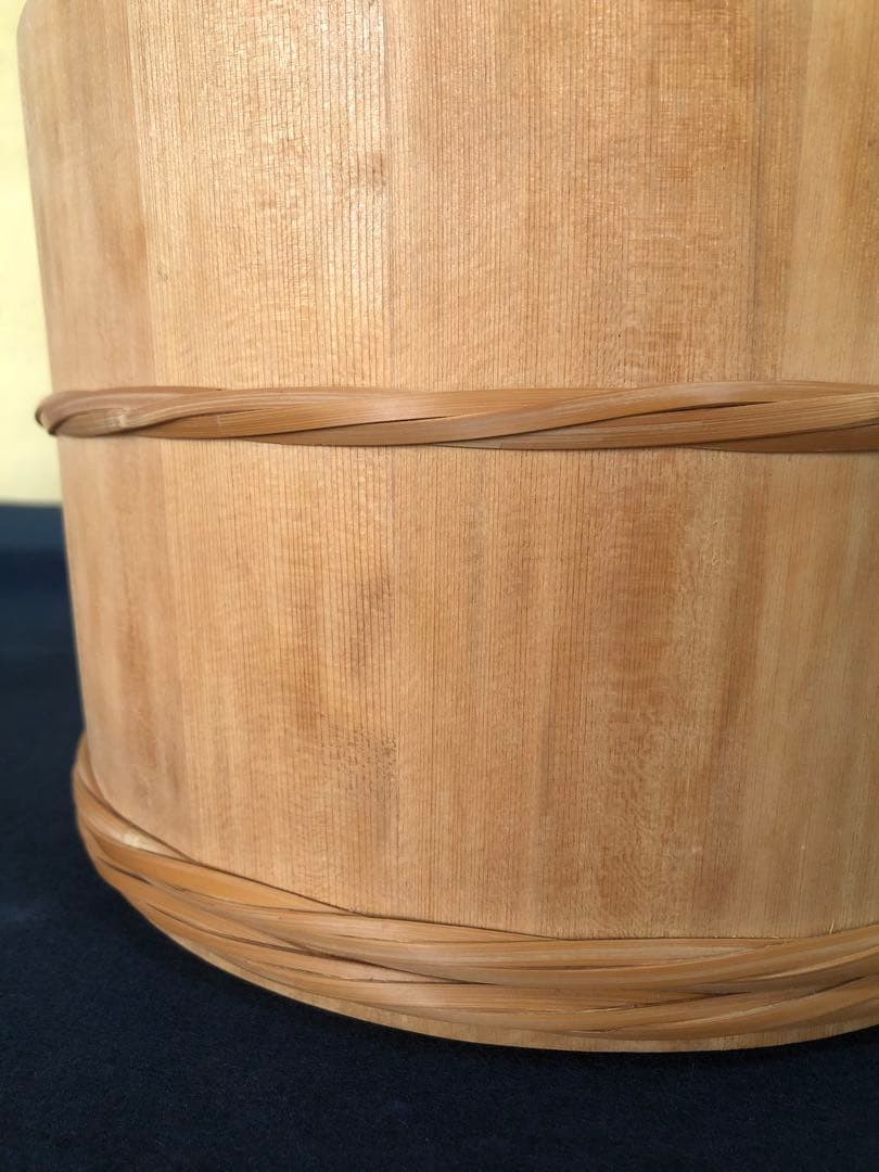 《R》茶道具 水張桶 手水桶 割蓋 水屋道具 元箱　260116き4