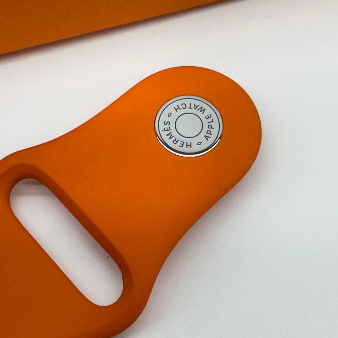 2677 ほぼ未使用　Apple Watch エルメス　オレンジ　ラバーバンド