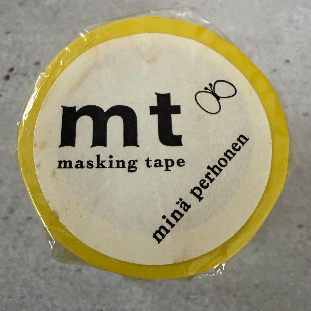 未使用　ミナペルホネン マスキングテープsmile イエロー　紙の器　おまけ付
