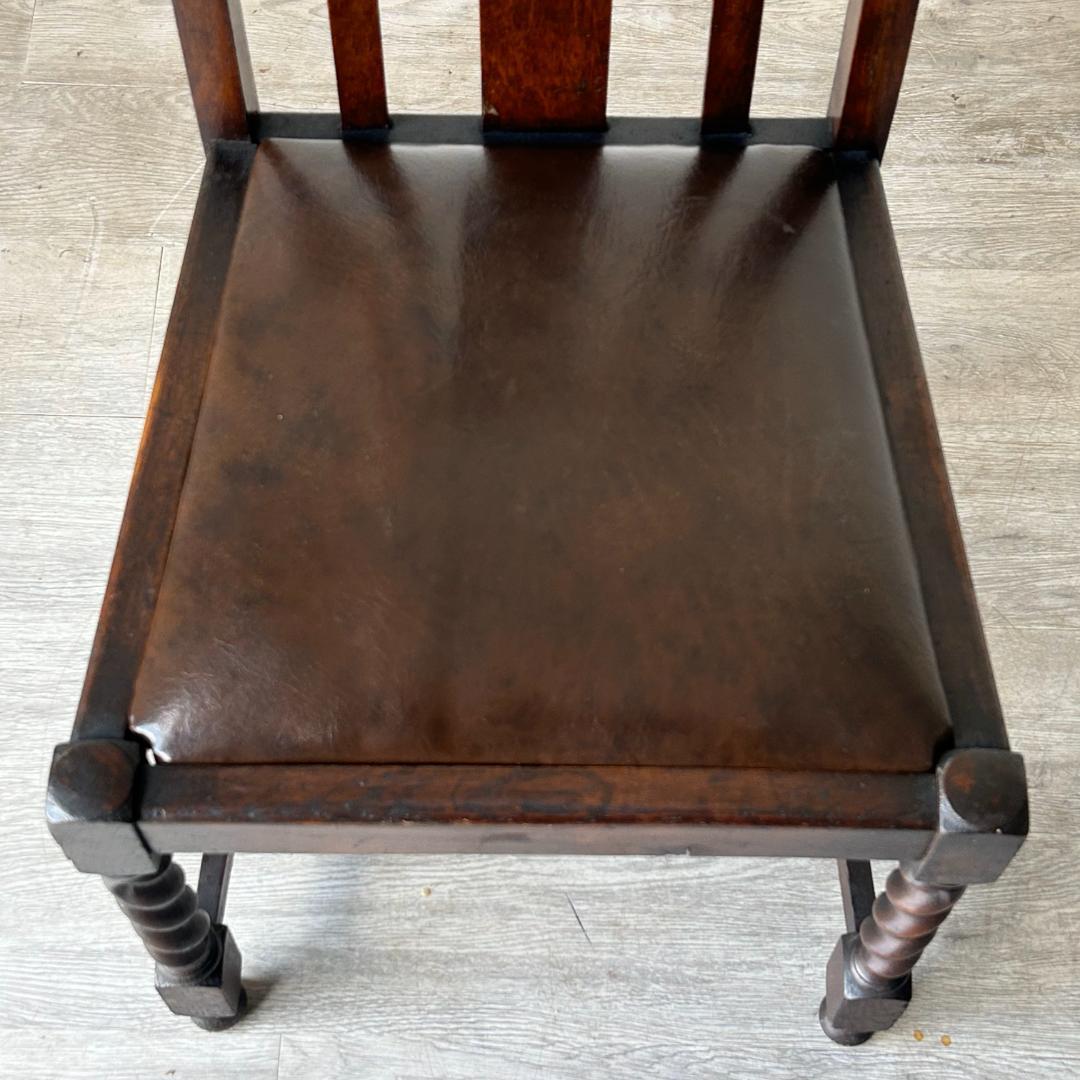 イギリス アンティーク 家具 ハイバック ダイニング チェア 椅子 420A3