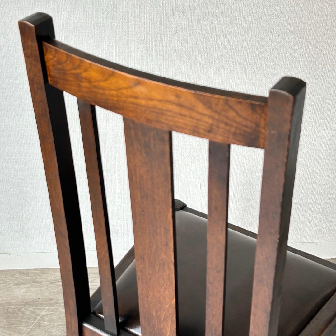 イギリス アンティーク 家具 ハイバック ダイニング チェア 椅子 420A3