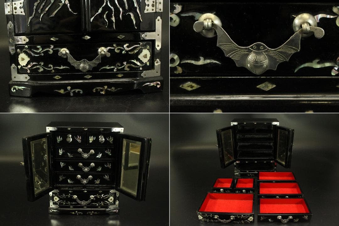 高麗美術 螺鈿 引き出し箱 美品(ZE366)