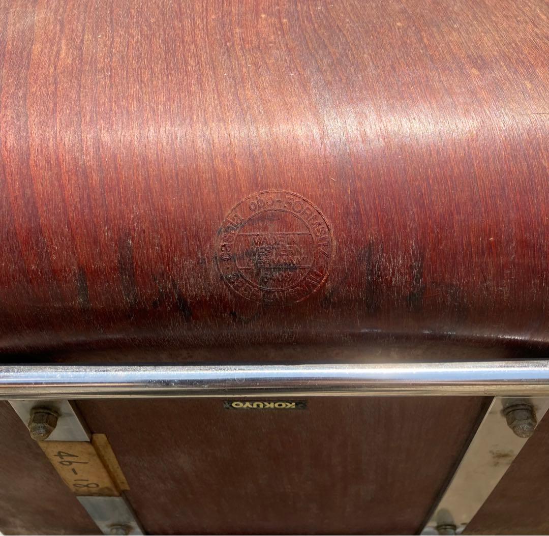 西ドイツ KOKUYO 木製 スタッキング チェア 2脚セット ②