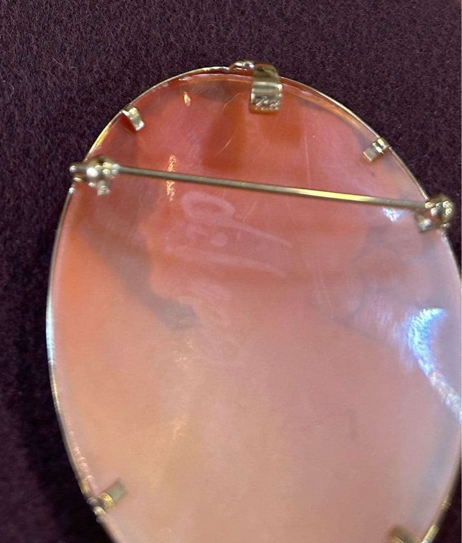 k18 カメオ　ブローチ　ペンダントトップ