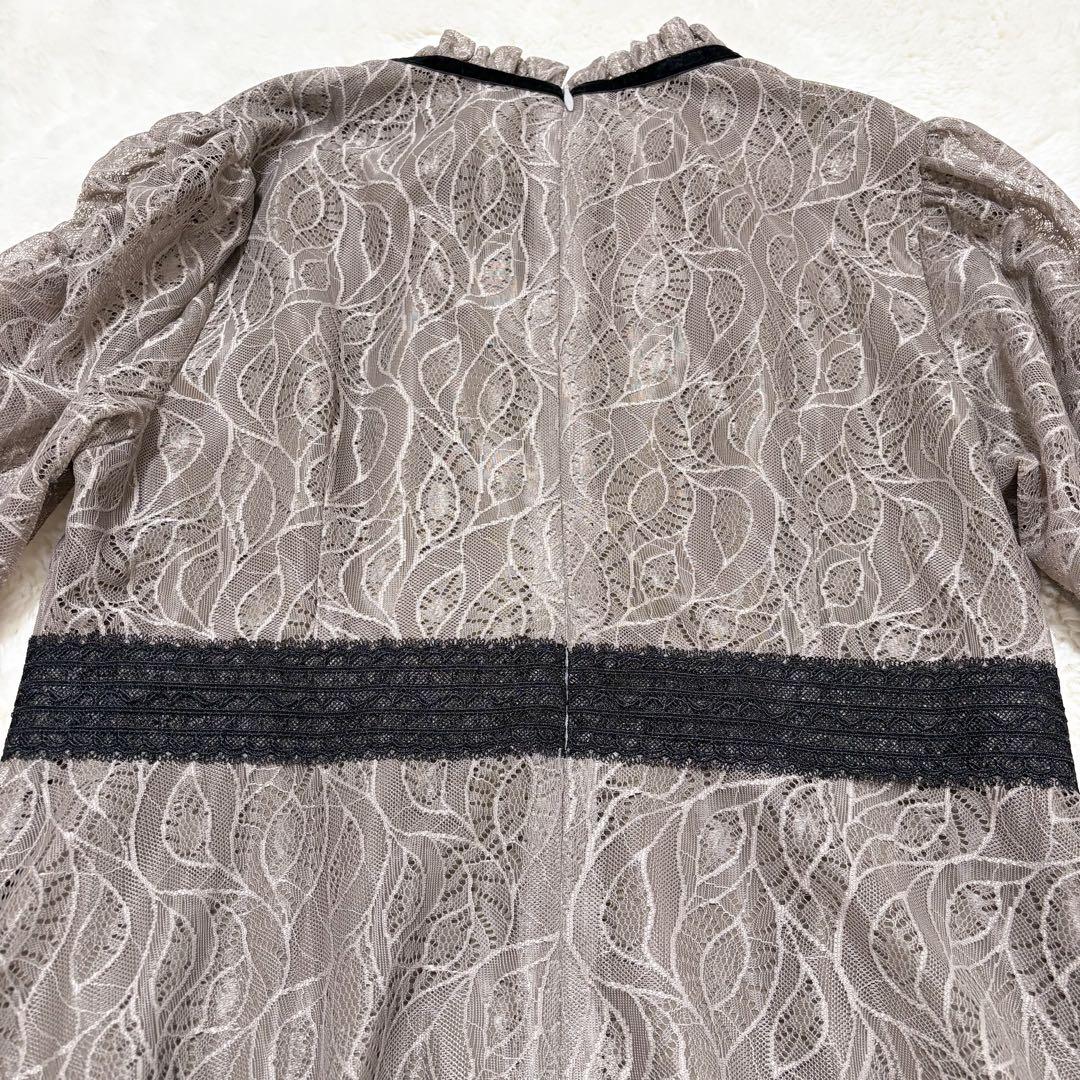 新品タグ付✨LEJA レジャ ウエストマークパフスリーブ総レースロングドレス M