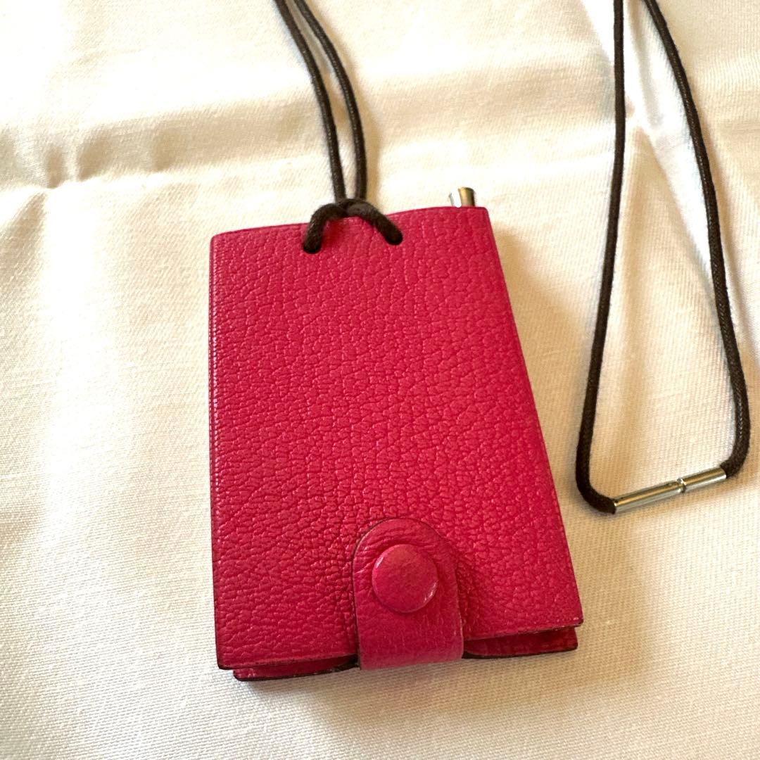 【未使用】エルメスメモホルダー　ピンク