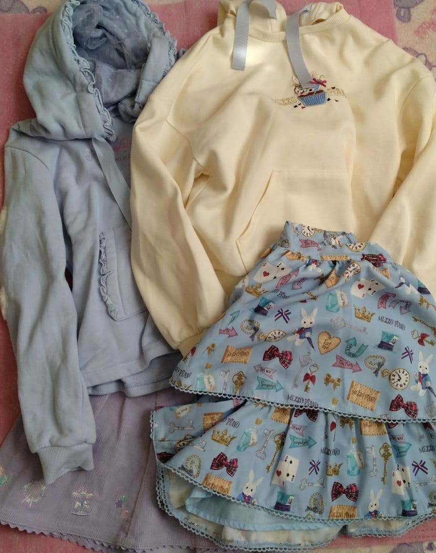 中古　メゾピアノ　トップス　キュロットパンツ　130 アリス