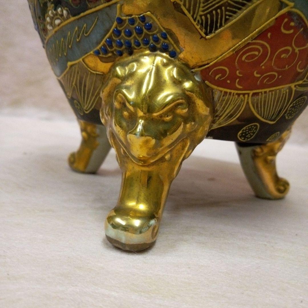 京薩摩　錦光山　香炉　古美術　古道具　骨董