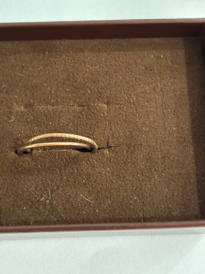 アガット　K10 2連ゴールドリング　11号