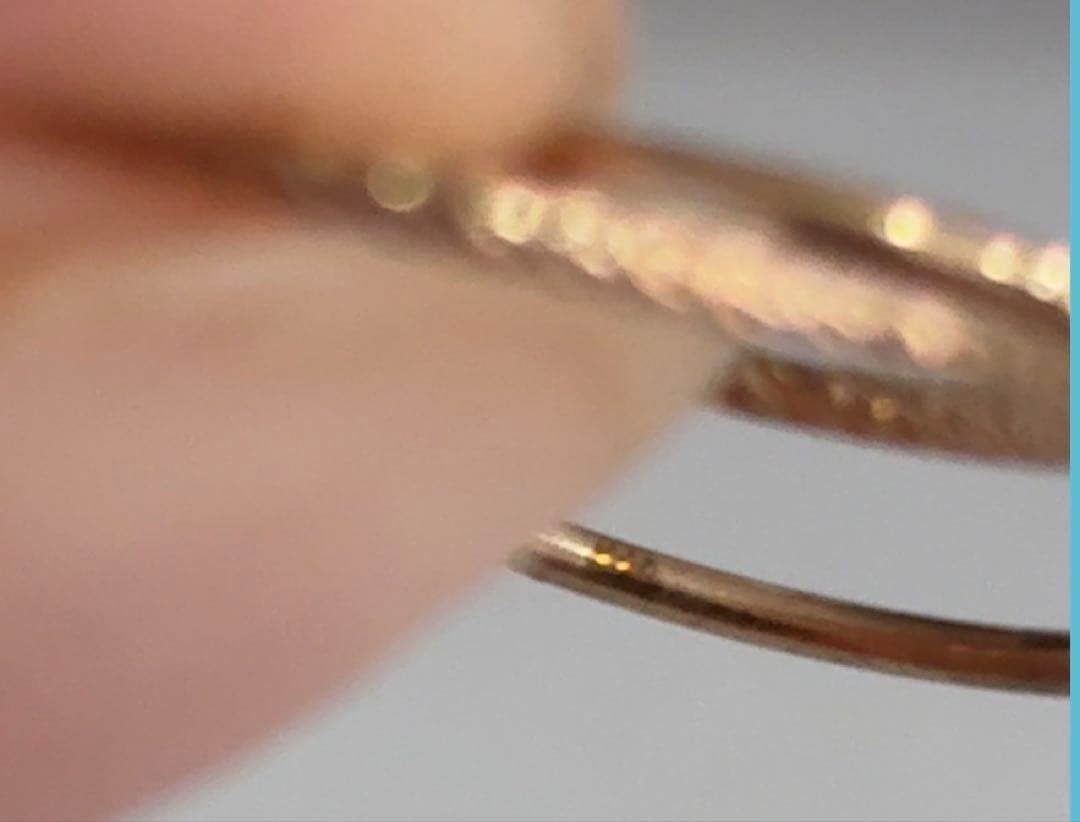 アガット　K10 2連ゴールドリング　11号