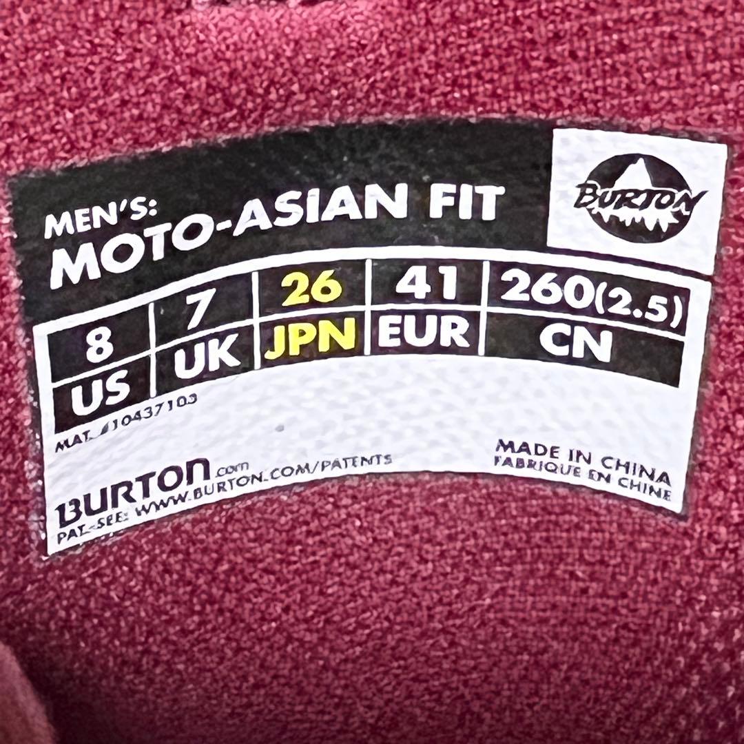 MOTO-ASIAN FIT スノーボードブーツ　26 Burton バートン