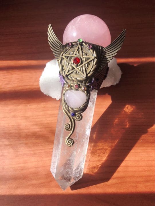 クリスタルワンド❤︎ローズクォーツ＋水晶❤︎