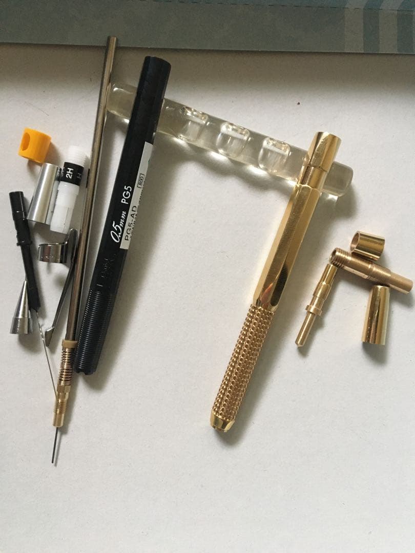 ぺんてる　PG5 カスタム軸　シャーペン　シャープペンシル 真鍮 黄銅 DIY