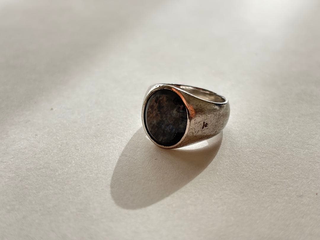 TOM WOOD トムウッドリングシルバー サイズ不確定　指輪　ブラックストーン