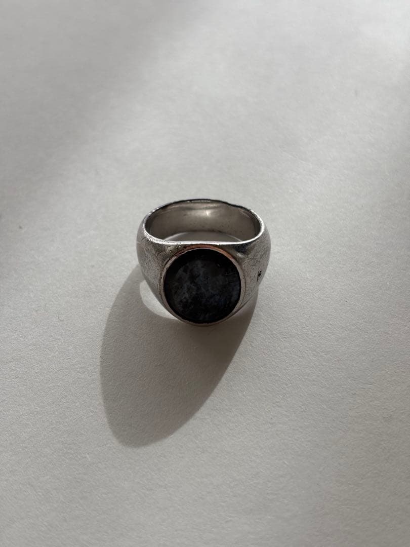 TOM WOOD トムウッドリングシルバー サイズ不確定　指輪　ブラックストーン