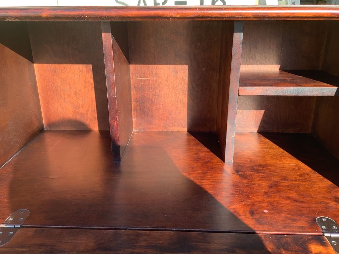 北海民芸 和光 ライティングビューロー ライティングデスク アンティーク 樺材