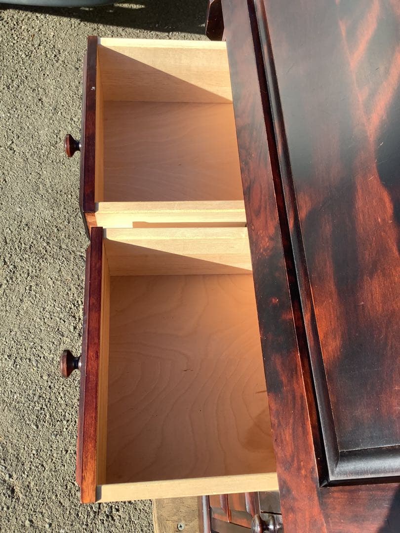 北海民芸 和光 ライティングビューロー ライティングデスク アンティーク 樺材