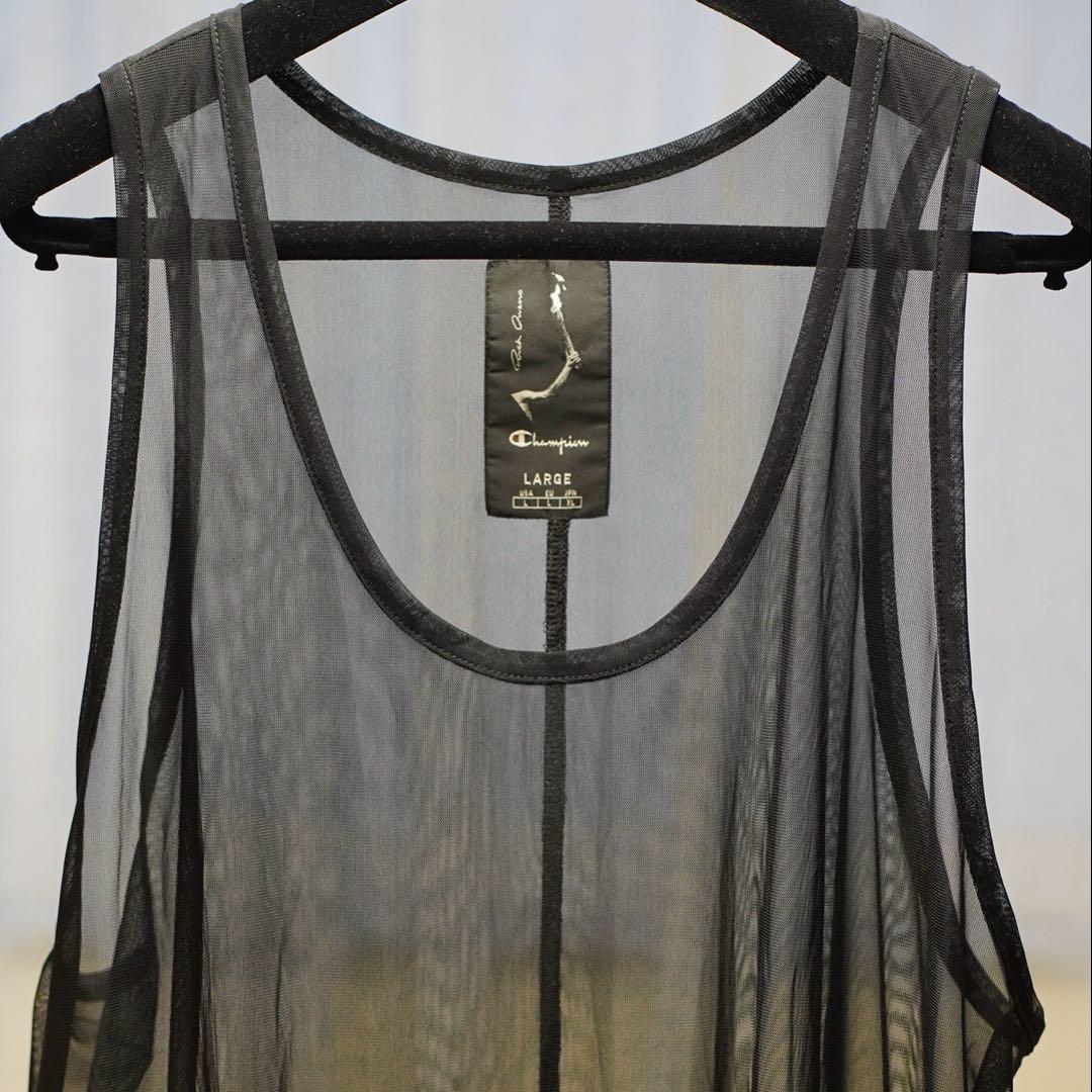 Rick Owens × Champion/シアータンクトップ ブラック L