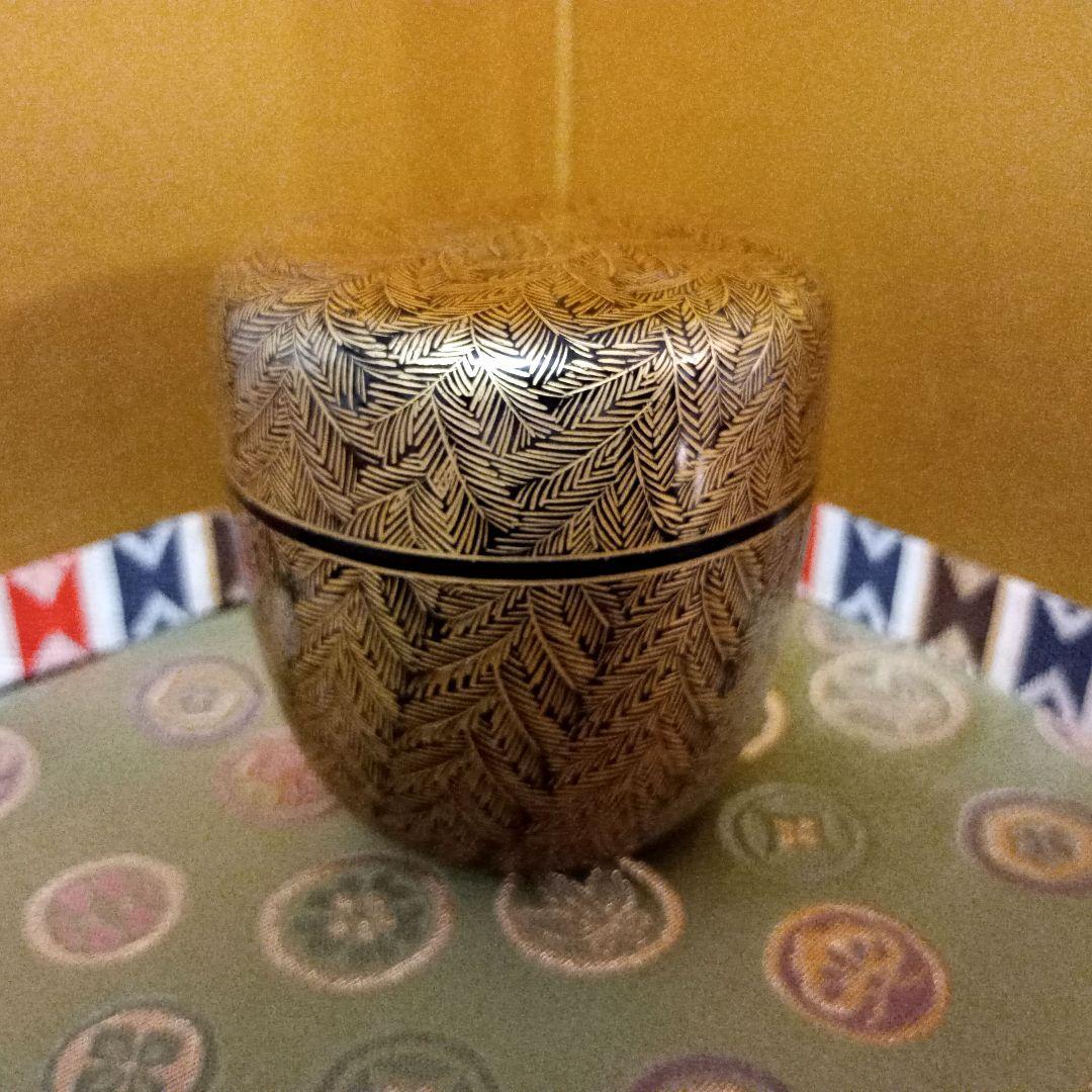 よっちゃん　棗　輪島塗　萬葉沈金　香雲造　共箱