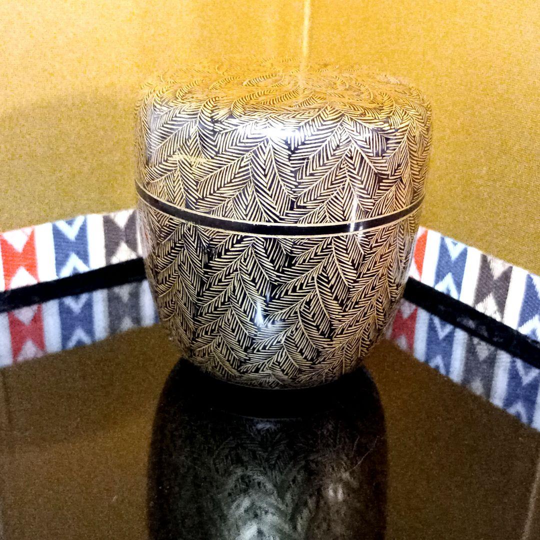 よっちゃん　棗　輪島塗　萬葉沈金　香雲造　共箱