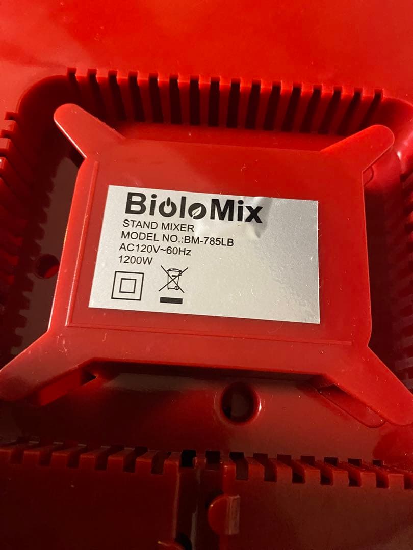 BioloMix スタンドミキサー BM-785LB 1200W 赤