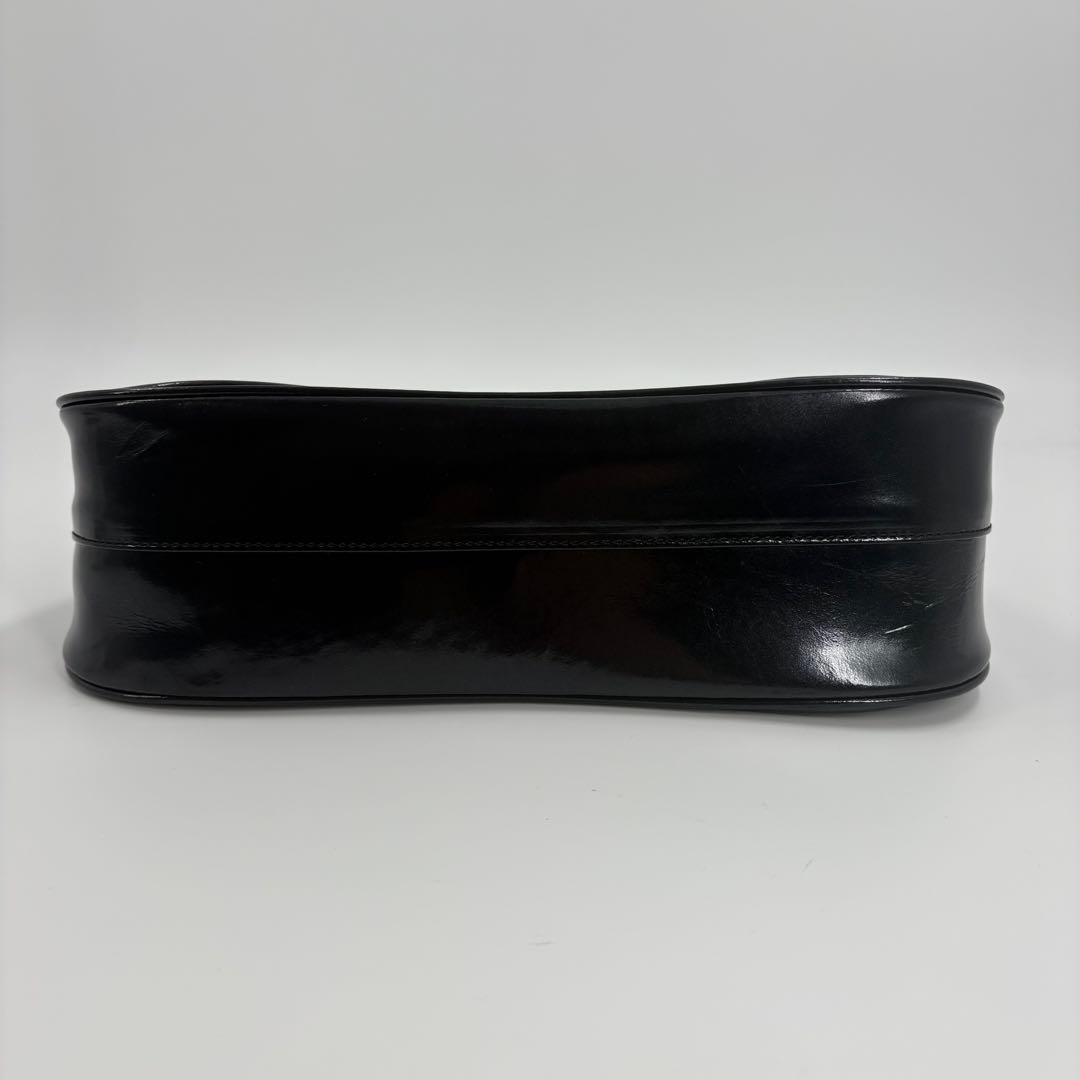 美品　HAMANO ハマノ 濱野　ハンドバッグ レザー チェーン 黒 853