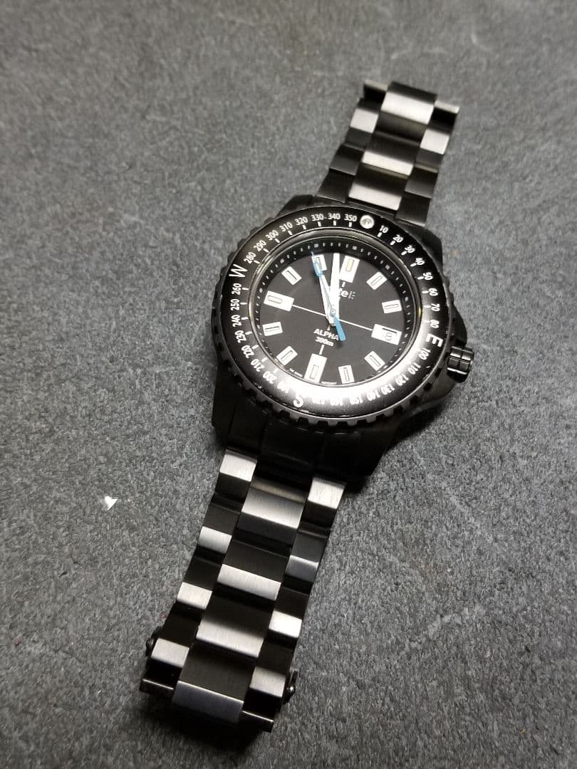 希少 ミリタリーウォッチ nite alpha PVD 旧ロゴ