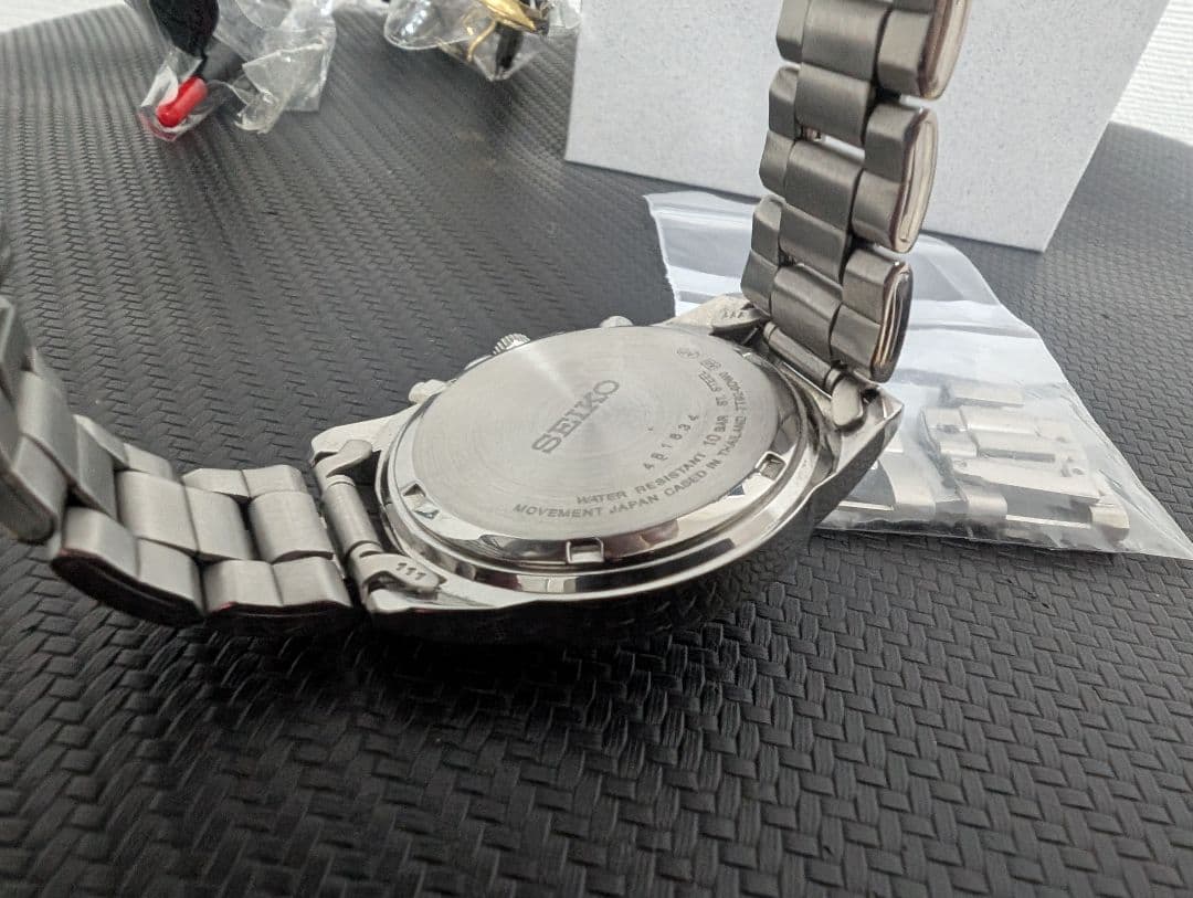 SEIKO クロノグラフ 腕時計 ブラック 稼働品　美品