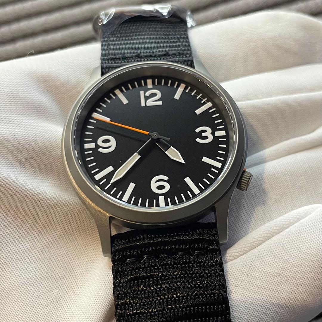 新品 ミリタリーウォッチ チタン パイロット セイコームーブ