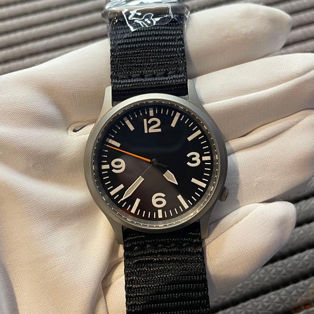 新品 ミリタリーウォッチ チタン パイロット セイコームーブ