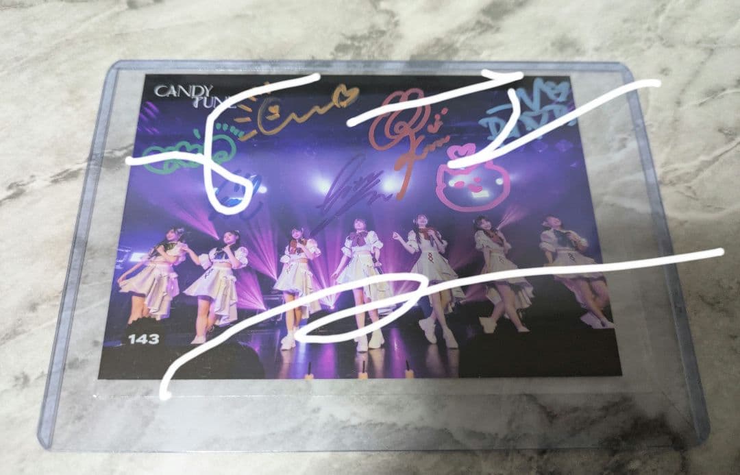 CANDY TUNE　きゃんちゅー全員 サイン写真　硬質ケースにて保管