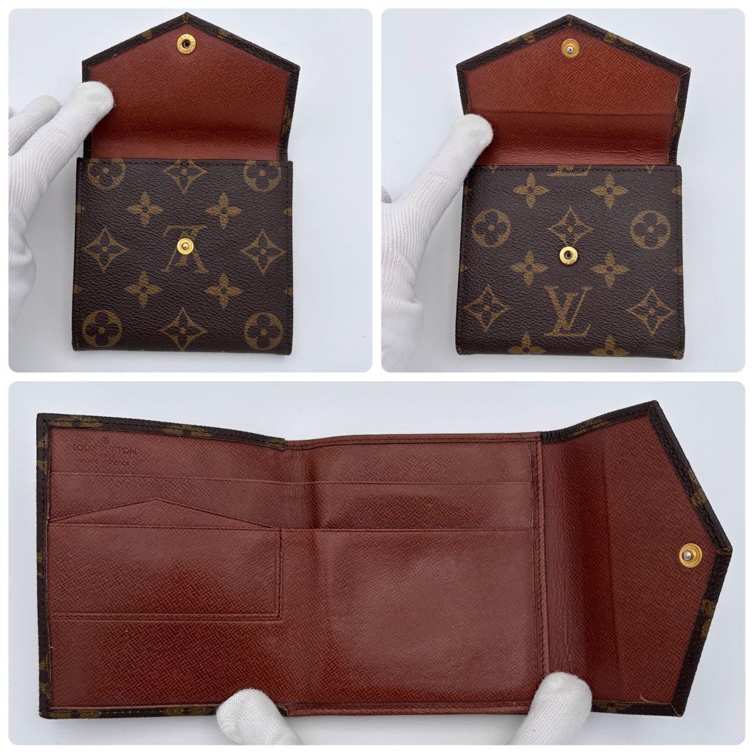 【美品】ルイヴィトン ポルトモネ ビエ カルトクレディ モノグラム Wホック財布