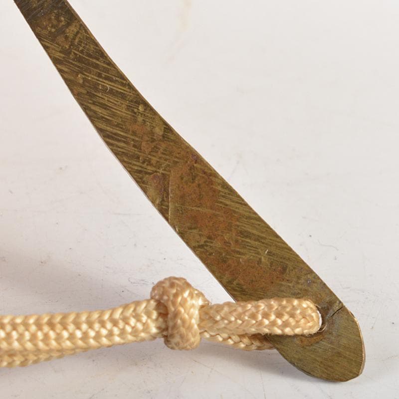 李朝　朝鮮古民具　古銅　刻神獣　古い錠前　鍵　M　R7375