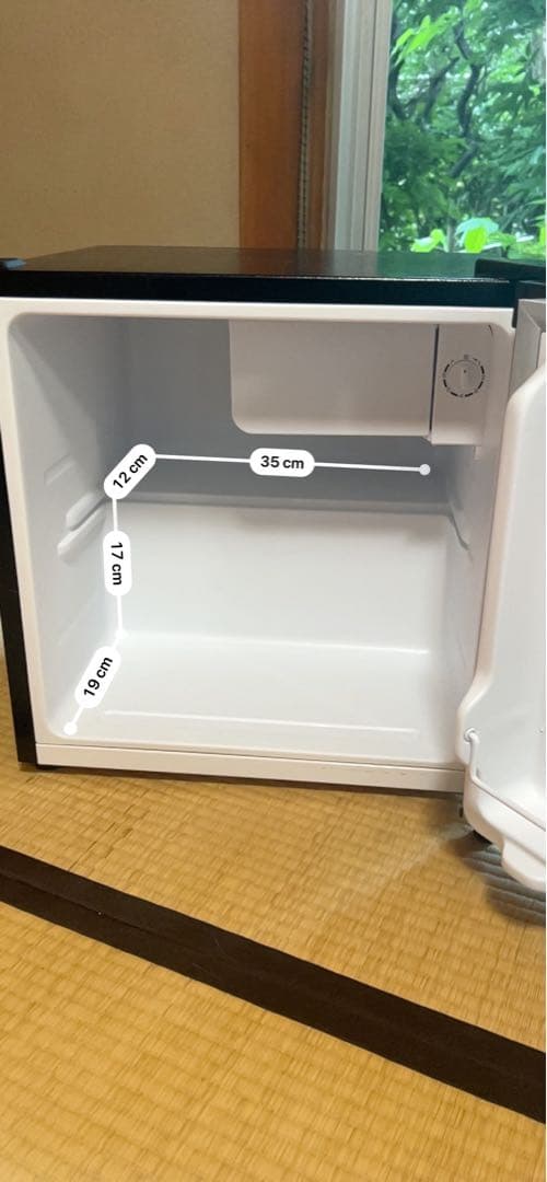 木目調 キューブ型冷蔵庫（PRC-B051D-M）