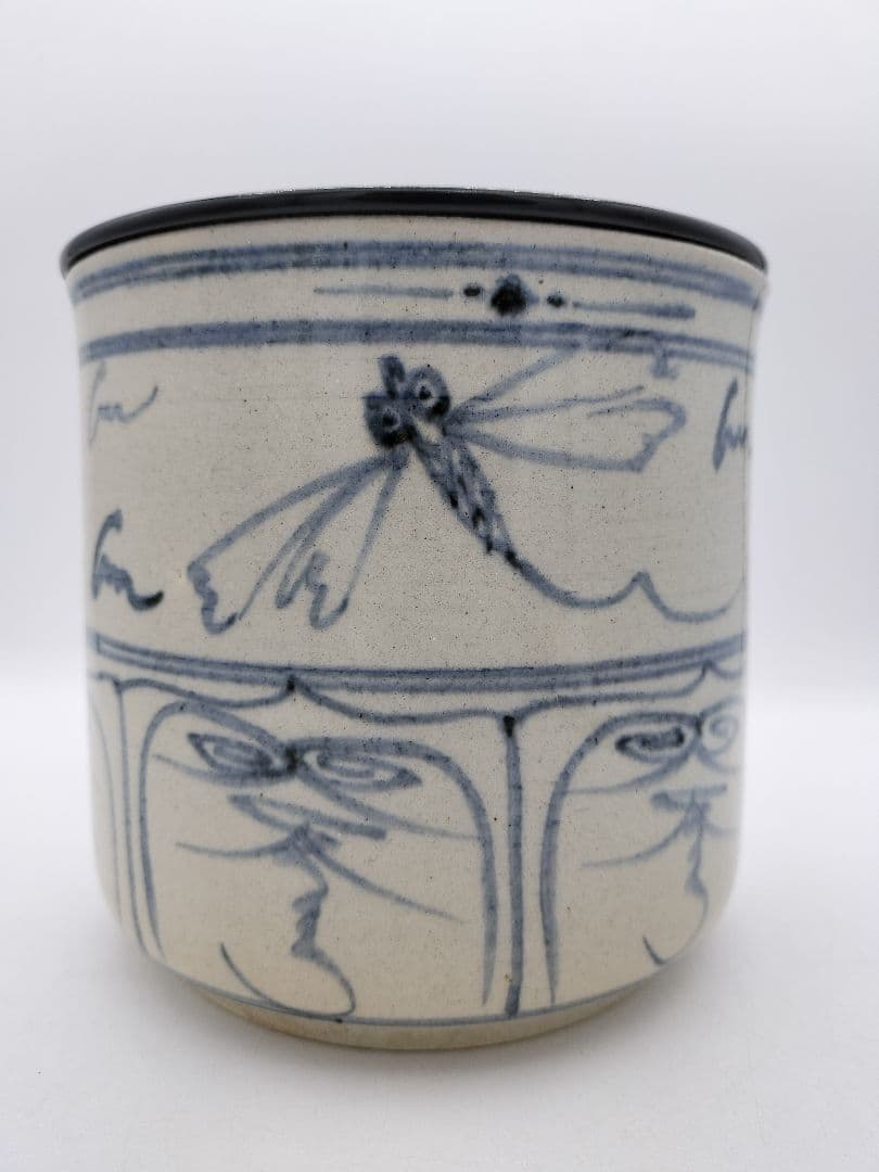 c670 水指 安南写 蜻蛉 太仙窯 木箱 茶道具 古物