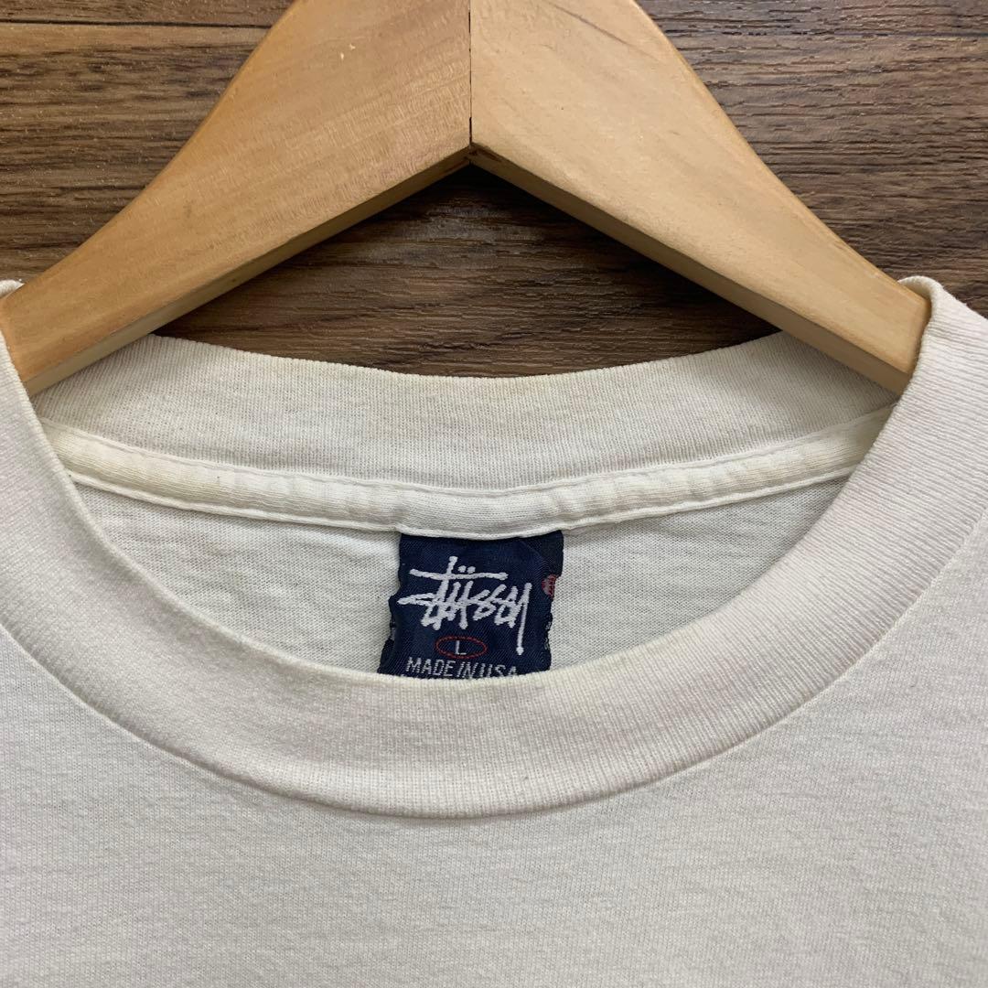 中古 90s OLD STUSSY 石膏像 プリントTシャツ 紺タグ USA製