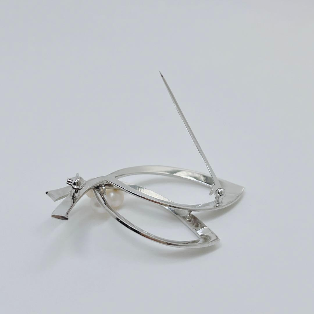 美品✨MIKIMOTO ミキモト　アコヤパール　ブローチ　コサージュ　シルバー