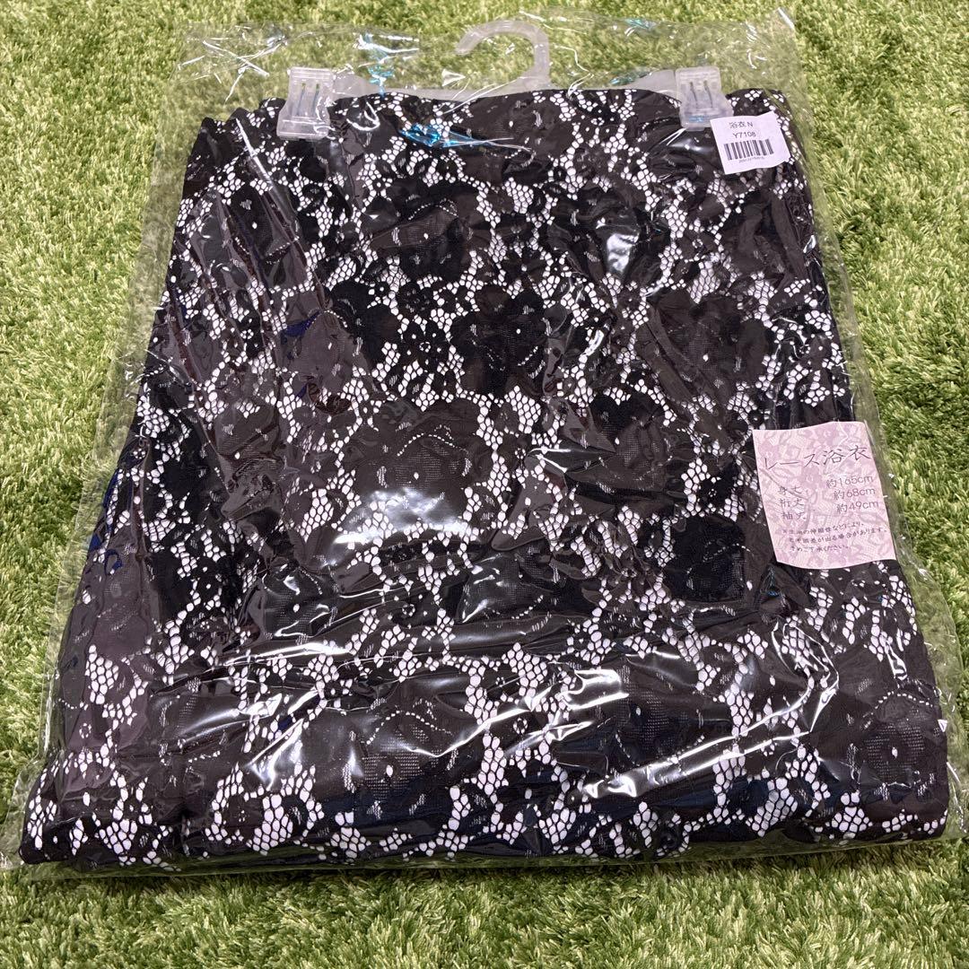 sugar ブラックレース浴衣　コサージュ付き