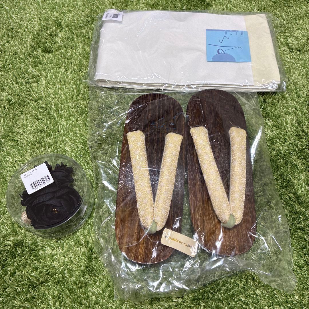 sugar ブラックレース浴衣　コサージュ付き