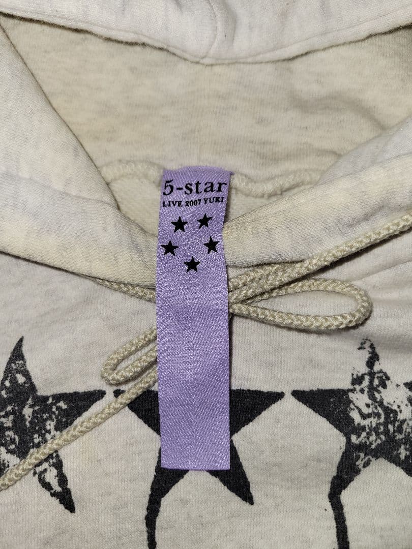 YUKI five-star フード付きロングパーカー