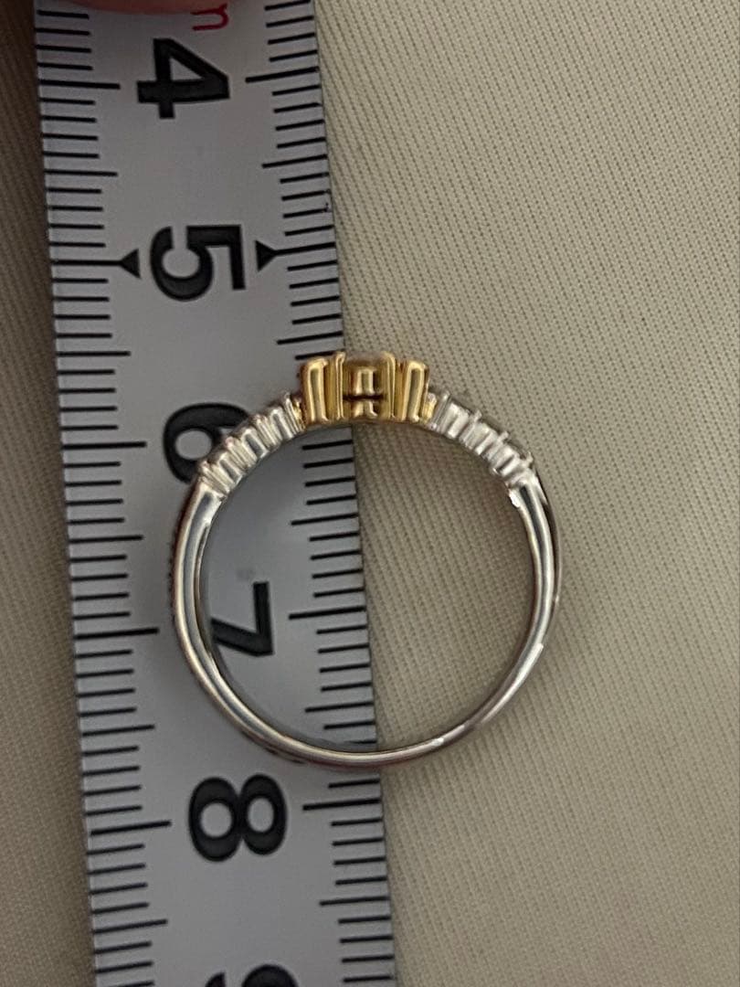 【美品】CELINE ダイヤモンドリング750ゴールド 900プラチナ　12号