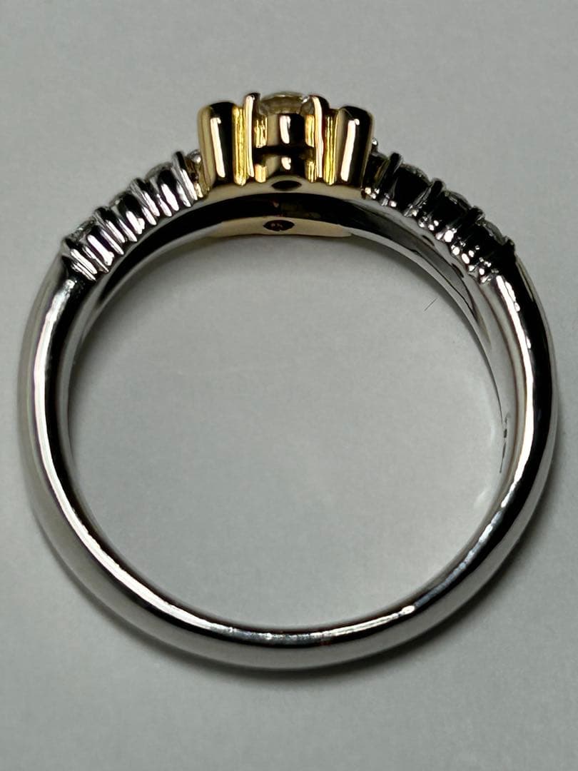 【美品】CELINE ダイヤモンドリング750ゴールド 900プラチナ　12号