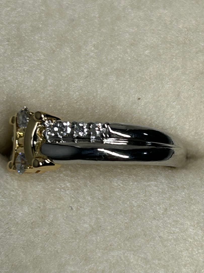 【美品】CELINE ダイヤモンドリング750ゴールド 900プラチナ　12号