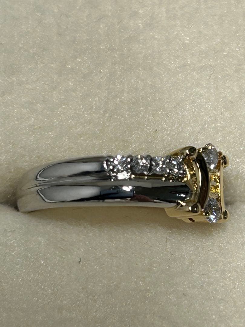 【美品】CELINE ダイヤモンドリング750ゴールド 900プラチナ　12号