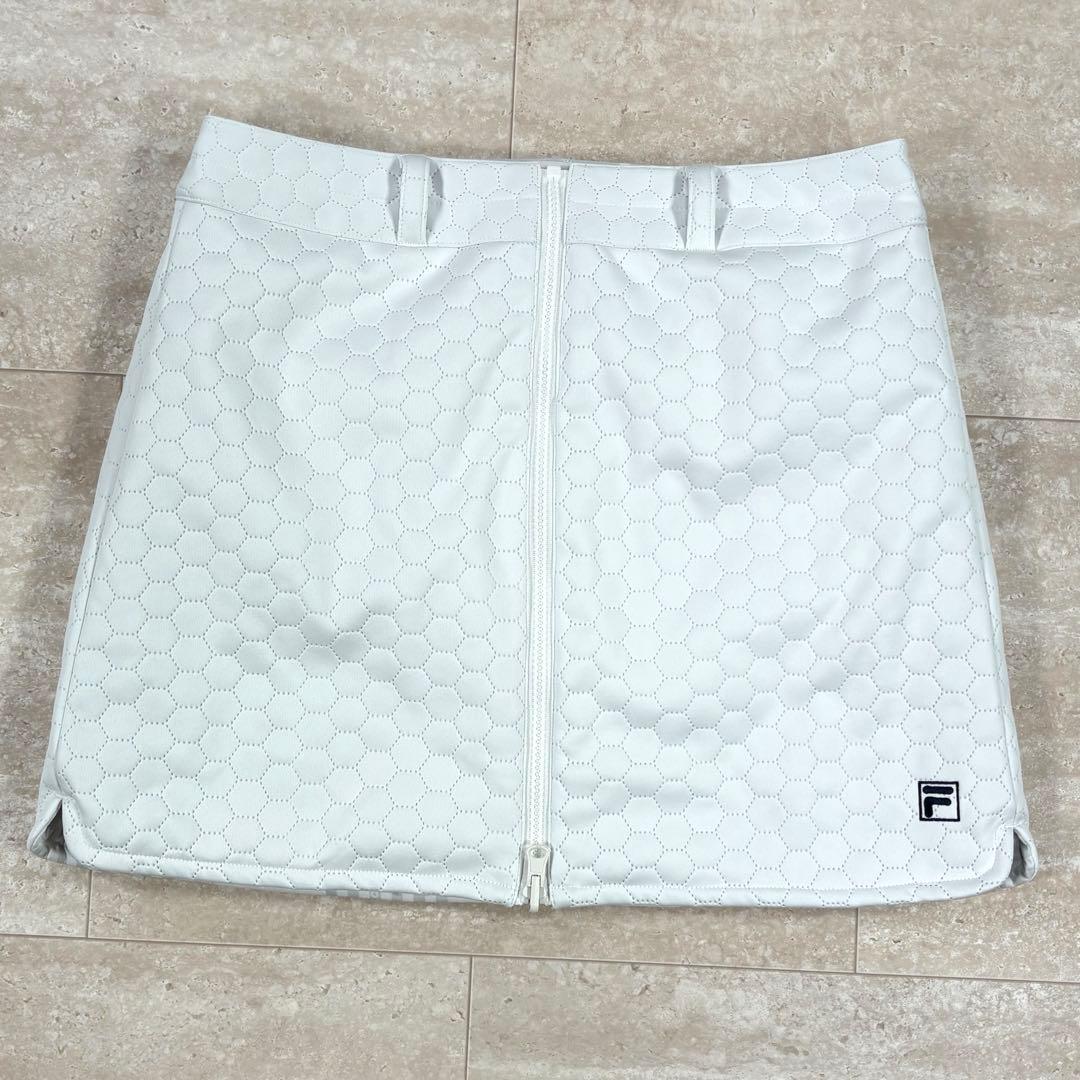 【フィラゴルフ】セットアップ　ボアベスト　スカートリバーシブル　ホワイト　L