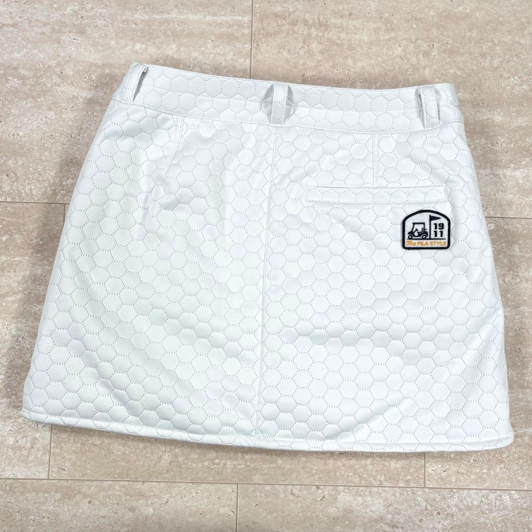 【フィラゴルフ】セットアップ　ボアベスト　スカートリバーシブル　ホワイト　L