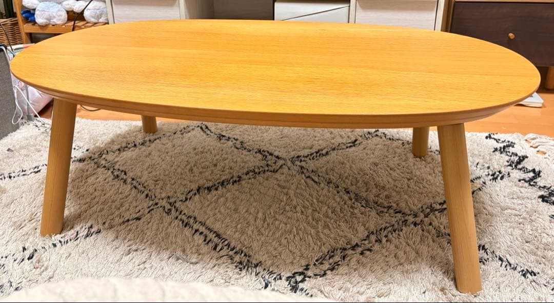 無印　楕円こたつ　ローテーブル ケーブル欠品